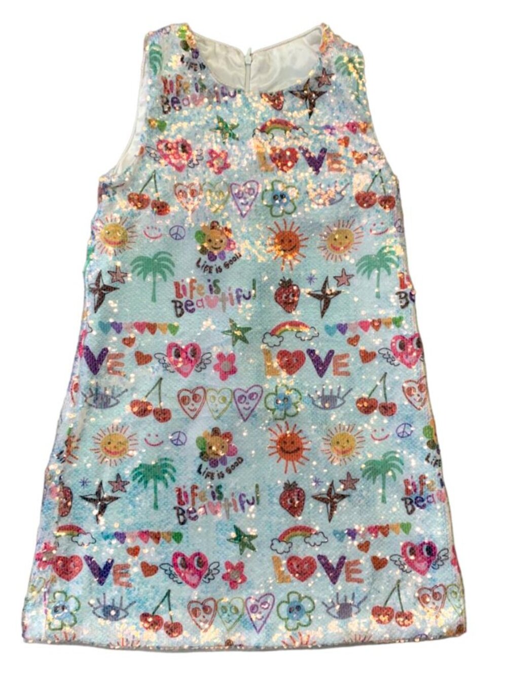 Happy Doodle Sequin Dress